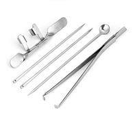 ACOGEDO 5 Pezzi Strumento Cappone Kit in Acciaio Inossidabile Allevamenti di Pollame Strumento Veterinario per Pollo il Gallo più Rilancio Cappone di Pollo in Acciaio Inossidabile Kit Strumenti