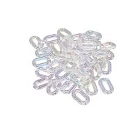 ACOGEDO 50 Anelli di Collegamento in Acrilico Trasparente Fai da Te Assemblabile Placcatura di Colore Trasparente Maglia di Catena in Acrilico per Artigianato Fai da Te di Alta Qualità Che Un Anelli