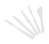 ACOGEDO 6 Spatole per Pittura in Plastica Bianca, Spatole per Pigmenti Artistici, Diffusione Squisita del Manico e una Vernice Realizzata con Lavorazione per Tavolozza Liscia e durevole.