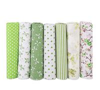 ACOGEDO 7 Pezzi/set 100% Cotone Batik Panno Artigianale per Cucito per Portafoglio Fai da Te Fodera per Cuscino per Lettino Lungo 2 Panni Panno di Cotone di 100% Fai da Te Artigianale per Cucito per