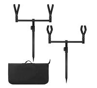 ACOGEDO 9 Pezzi Poggia Canna da Pesca Porta Canna da Pesca Set Barra Allarme con Custodia 4 Allarme e Borsa da Questo Resto 1 Supporto 2 Barra Buzz Bar da PescaPesca