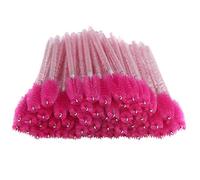 ACOGEDO Bacchette per Pennelli per Trucco in Nylon Usa e Getta con una Testa Flessibile Facile Applicazione per Ciglia e Sopracciglia - 50pcs per Ciglia Mascara Rosa e Strumenti per Sopracciglia -