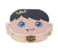 ACOGEDO BAMBINO BAMBINO DEGLI BASSI BAMBINI Organizzatore del Ricordo con Fori Individuali per lo Stoccaggio dei Denti Primari, Materiale in Legno Resistente Alla Corrosione, Etichette Inglesi per