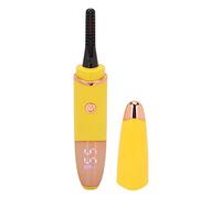 ACOGEDO Bigodino di Ciglia Riscaldate Elettriche con 4 Ingranaggi a Temperatura per uno Stile Rapido a 360 ° - Bigodino Ciglia Ricaricabile per Ricciolo Naturale - Bianco (YELLOW)