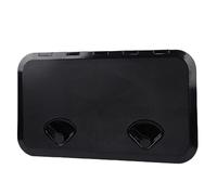 ACOGEDO Boccaporto di Accesso al Ponte Marino, Copertura per Boccaporto per Barche in Plastica ABS con Copertura Antiscivolo Resistente e Maniglia Incassata, per Barche Yacht, (Black)