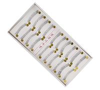 ACOGEDO Ciglia False Fatte a Mano 3D - 10 Coppie Look Naturale Cross Design | Fibra Morbida Artificiale con Comodo Stelo di Cotone Nero | Ideale per il Trucco (218)