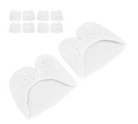 ACOGEDO Copertina di Cappuccio per Protezione della Punta SEBS a Forma di W con Fori Traspiranti per Ammortizzazione e Correzione della Panion - 5 Paia, Bianco (Bianco a bocca chiusa)