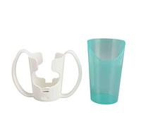 ACOGEDO Coppa di Anziane Ergonomiche con Bocca Smussata - Tazza di Bere per la Cura del Paziente Trasparente per Uso Disabile e Postoperatorio - Liquido Versatile e Supporto per Alimenti