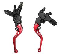 ACOGEDO Coppia Leve Freno e Leve Moto con Sostituzione del Serbatoio della Pompa Idraulica Compatibile con Manubrio da 22 Mm (rosso)