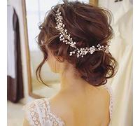 ACOGEDO Copricapo da Sposa con Perle Catena Morbida Copricapo Decorativo con Perle Accessori per Capelli da Sposa 50 Cm Oro Che Evidenzia la Cla con da con Matrimonio con (GOLD)