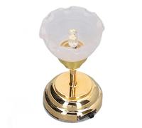 ACOGEDO Design Floreale Vintage Dollizia Dome Dome Miniatura a LED [1:12 Scala] Affascinante Lampada Mini a Cupola Wireless in Vetro e Metallo per Decorazioni Fai -da -te
