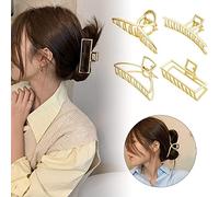 ACOGEDO Eleganti Clamp/Holder Artigli di Capelli Grandi in Metallo - in Lega Non Slip Forte Tiene Grande Clamp/Holder di Artigli per Donne e Ragazze - Set di 4 per lo Stile Versatile (grande)