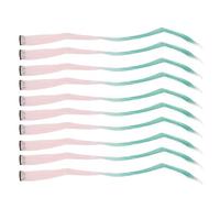 ACOGEDO Estensioni di Capelli Colorati Evidenzia Clamp/Holder in Capelli Dritti per Lunghi - 10pc di Rosso Viola Rosa Viola Avvolto per uno Stile Facile (Verde erba sfumato rosa)