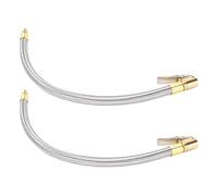 ACOGEDO Extension Stainless Steel 2pcs Tire Inflator Hose Adapter for Car | prolunga in acciaio inossidabile Tubo flessibile in acciaio inossidabile da 13 pollici, filettatura universale M8,