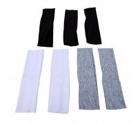 ACOGEDO Fasce Sportive Set 7 Pezzi Fasce per Capelli Antiscivolo Che Assorbono il Sudore per Donna Uomo Yoga Corsa Palestra con Morbido Tessuto Elastico 3 Nero 2 Bianco 2 Grigio
