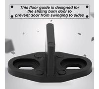 ACOGEDO Guida Al Pavimento in Plastica Rivestita Nera per Hardware Porta Scorrevole della Stalla - Garantisce un Funzionamento Regolare e Impedisce l'oscillazione - Compatibile con Scanalature