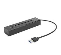 ACOGEDO Hub USB 3.0 Splitter a 7 Porte con Indicatore LED Blu Alta velocità 5 Gbps BYLP107 DC 5 V L'utilizzo Multiplo Richiede le Porte Super Equipaggiato Allo Stesso Tempo può USB3 0 l'HubUSB