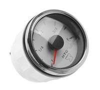 ACOGEDO Indicatore per Acque Reflue con Puntatore da 2 Pollici 0-190Ω con Retroilluminazione IP67 per Yacht Marino RV Quadrante Bianco (WHITE)