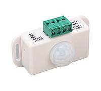 ACOGEDO Interruttore di Rilevamento del Corpo Tempo di Ritardo Interruttore di Rilevamento del Movimento a Infrarossi 6A per Soluzioni di Illuminazione Automatizzate 12V/24V (WHITE)