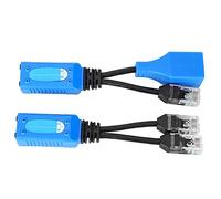 ACOGEDO Kit Adattatore Splitter Combinatore RJ45 POE, Iniettore e Dispenser POE Passivo con Jack CC 5,5x2,1 Mm per Telecamera IP, AP Wireless 5V 12V 24V 48V