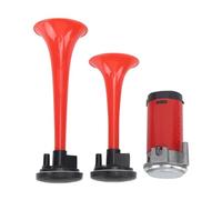 ACOGEDO Kit Clacson a Doppia Tromba 12V con Aggiornamento - 120 DB - Avvisatore Acustico per Auto, Camion, Barche, Furgoni - Rosso Brillante, Universale