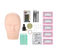 ACOGEDO Kit di Estensione delle Ciglia Completo con Pinzette e Colla per le Singole Ciglia False Innesti | 11 PCs Set di Allenamento per Manichini per la Pratica di Estensione delle