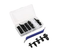 ACOGEDO Kit di Fermi a Spinta per Autoveicoli da 100 Pezzi in 12 Misure - Elementi di Fissaggio in Acciaio per Utensili e ABS per la Protezione del Rivestimento della Portiera e della Protezione del