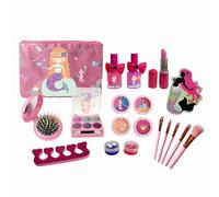 ACOGEDO Kit Trucco per Ragazze per Bambini Set Trucco per Bambini Scatola Principessa per Ragazze Kit Cosmetici Non Tossici Giocattoli Giocattoli di Bellezza di Natale di Compleanno Pettine per