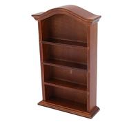 ACOGEDO Libreria per Bambole in Miniatura 1:12 Scala di Betulla Artigianale 4 Piani per Mini Giardini e Display per Finestre