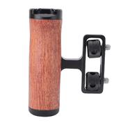 ACOGEDO Manico in Legno per Gabbia per Fotocamera, Supporto a Vite Regolabile da 1/4 di Pollice con Struttura Scanalata Scorrevole per la Regolazione Verticale, Staffa Rimovibile