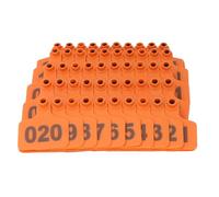 ACOGEDO Marchio Auricolare per Animali Spesso da 01 a 100 Numero Facile Identificazione Orecchio in Plastica per Bestiame per Bovini Capre Giallo con Marchio Auricolare per Mucca con Lettere Medio