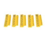 ACOGEDO Marchio Auricolare per Animali Spesso da 01 a 100 Numero Facile Identificazione Orecchio in Plastica per Bestiame per Bovini Capre Giallo con Marchio Auricolare per Mucca con Lettere Medio
