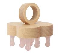 ACOGEDO Massaggiatore per Cuoio Capelluto in Pietra di Legno, Delicato, Districante, Rilassante, Ergonomico, di Piccole Dimensioni, per Centri Benessere, Uso Domestico (Roseo)