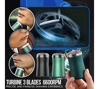 ACOGEDO Mini Rasoio Elettrico Lavabile per Uomini con Trimmer di Barba ricaricabile: Dimensione Tascabile Portatile, IPX7 Impermeabile, Foglio di Acciaio Inossidabile per Rasatura Precisa (verde