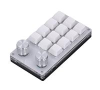 ACOGEDO Mini Tastiera USB - Tastiera Programmabile Multifunzionale a 12 Tasti con Manopola Doppia per Gioco Versatile e Uso di Office
