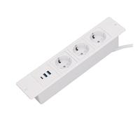 ACOGEDO Multipresa da Incasso 3xprese 2xUSB A 1xUSB C Porte PD20W Presa da Tavolo con Cavo da 5 M Standard e un'offerta Multipresa da Incasso con Presa USB da TavoloDesk (WHITE)