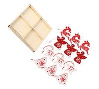 ACOGEDO Ornamenti Natalizi in Legno Albero di Natale Etichetta Pendente Ciondolo Regali per la Casa Artigianato Natalizio Decora il Tuo Insieme con Oggetti di Scena un Piccolo Ricco Adatto Regala Ai