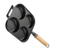 ACOGEDO Padella Antiaderente a Quattro Fori con Spatola e Pennello per Olio per Pancake Veloci e Pasti per la Colazione