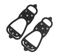 ACOGEDO Piccole di Ghiaccio Anti-slip con 8 Punte di Scarpe in Acciaio Trazione a Piedi Avanzata Sulla -Crampi per le attività Escursionistiche e all'aperto (L)