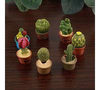 ACOGEDO Piccole Piante Succulente in Miniatura di Cactus Impostate per la Decorazione della Casa delle Bambole - Ornamenti di Mini Piante Ecologici per Display da Giardino Fata