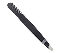 ACOGEDO Pinzette per Sopracciglia Multiuso Pinzette per Sopracciglia Ergonomiche con Punta Inclinata Precisa in Acciaio Inossidabile con Pettine Argento Può Essere Pizzicata Doppia Pinzetta per con