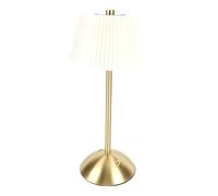 ACOGEDO Pleated Table Lamp Elegant Design Rechargeable Battery Operated