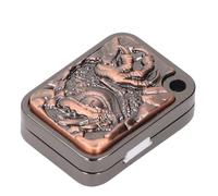 ACOGEDO Push Card Slider Decompressione Sollievo Dallo Stress Giocattolo Sensoriale Magnete in Lega Slider a Mano Giocattolo Attraverso il DRAGO di Roccia il Cursore DESIGN INTRICATO DRAGO una Carta