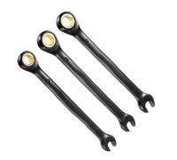 ACOGEDO Riparazione 72 Denti 3 Pezzi Set Chiavi a Rachet - 72 Denti, (#1) | ripara 72 denti compatto e, per riparazioni automobilistiche, struttura in acciaio legato forgiato, comode impugnature