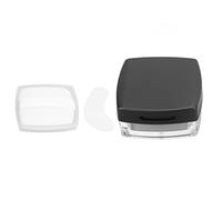 ACOGEDO Scatola di Polvere Sciolta Ricaricabile Vuota con Coperchio a Specchio a Flip, Contenitore in Polvere per Trucco Compatto con Setaccio Sfumato e Mesh per l'uso di Viaggio in Nero