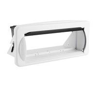 ACOGEDO Scudo Radio DVD DIN Singolo per Barca Marina Copertura Impermeabile Paraspruzzi Montaggio a Incasso Singolo Retrattile o Radio per Protezione Copertura Marina Alta Plastica Ultravioletta per