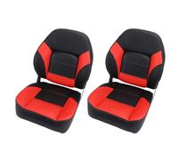 ACOGEDO Sedile Capitano Yacht 2 Pezzi Fodera in Schiuma Ergonomica Resistente all'Acqua Schienale Alto Sedile per Barca Ripiegabile per Nave Pontone Copertura in Pelle Lunga Resistente all'Acqua e