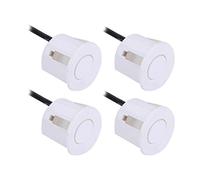 ACOGEDO Sensore di Parcheggio per Auto Ad Alta sensibilità con 4 Sonde per Inversione Inversione Invertito in Argento Universale Resistente Alle Intemperie per la Maggior Parte dei Veicoli (WHITE)