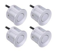 ACOGEDO Sensore di Parcheggio per Auto Ad Alta sensibilità con 4 Sonde per Inversione Inversione Invertito in Argento Universale Resistente Alle Intemperie per la Maggior Parte dei Veicoli (SILVER)