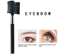 ACOGEDO Set di 5 Pettini per Ciglia e Pennelli per Sopracciglia Strumenti Professionali per il Trucco per Modellare le Sopracciglia e Separare le Ciglia (BLACK)